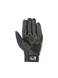 Alpinestars SMX Z Drystar® Gloves, black waterproof motorcycle racing gloves, goat leather palm with fluo accents.