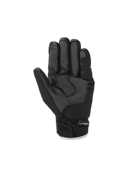 Alpinestars S-Max Drystar® Gloves in black, waterproof road motorcycle sport gloves with leather palm and short cuff.