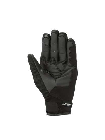 Alpinestars Stella S-Max Drystar Women's Motorcycle Gloves, black and anthracite leather palm with waterproof protection.