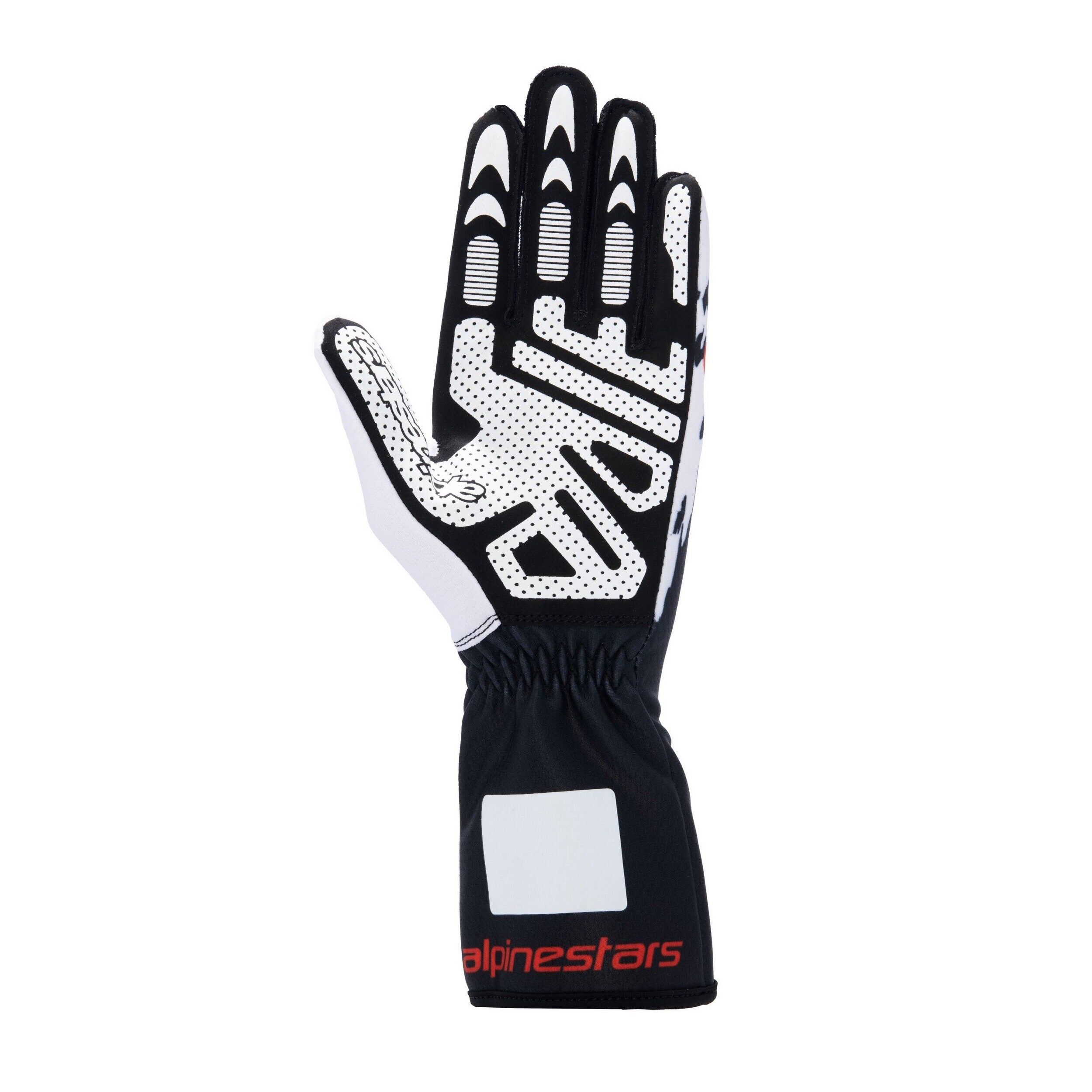 Gloves Alpinestars Tech-1 K V3 Black/White/Red - rear view | Dash Racegear