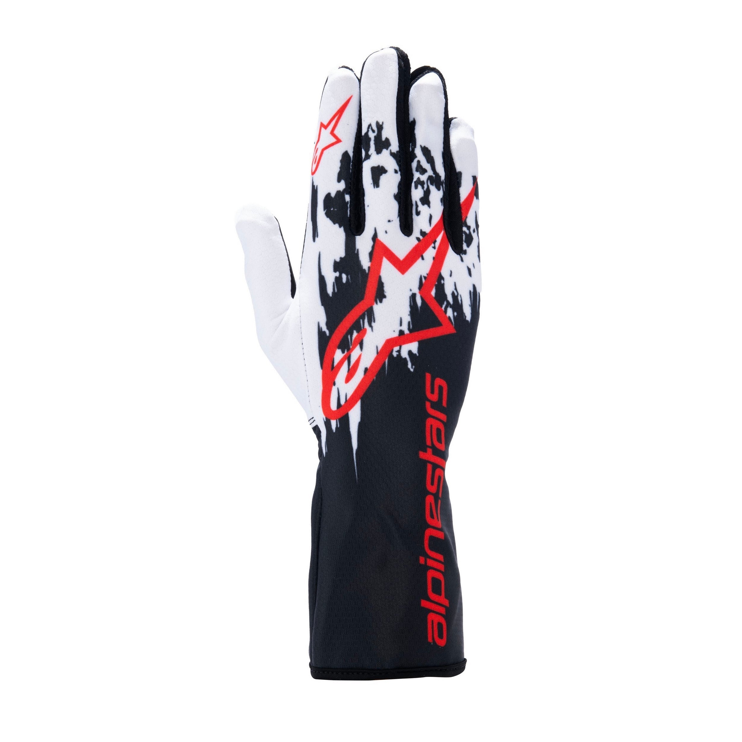 Gloves Alpinestars Tech-1 K V3 Black/White/Red - front view | Dash Racegear