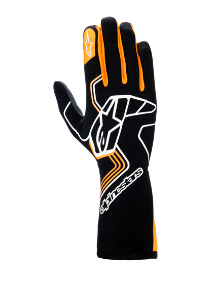 Alpinestars Tech-1 Race V4 Gloves - Black/Orange Fluo