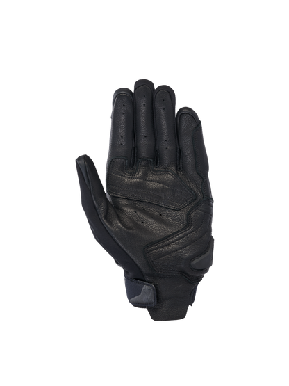 Alpinestars SP X 7 Gloves, black perforated leather motorcycle racing gloves with a reinforced palm slider.