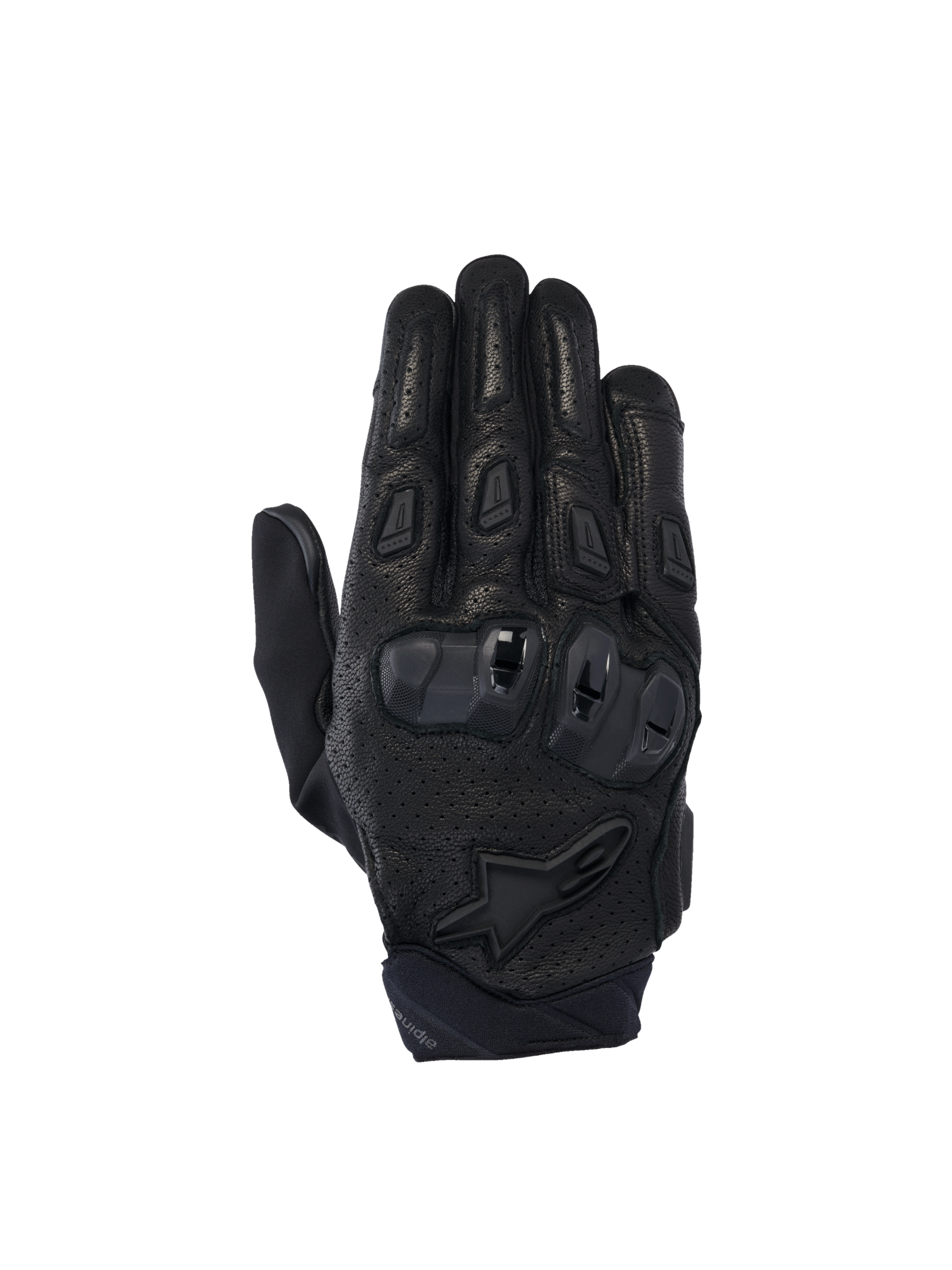 Alpinestars SP X 7 Gloves, Motorcycle Sports Gloves, Black, Perforated Leather, TPU Knuckle Protection, CE Certified