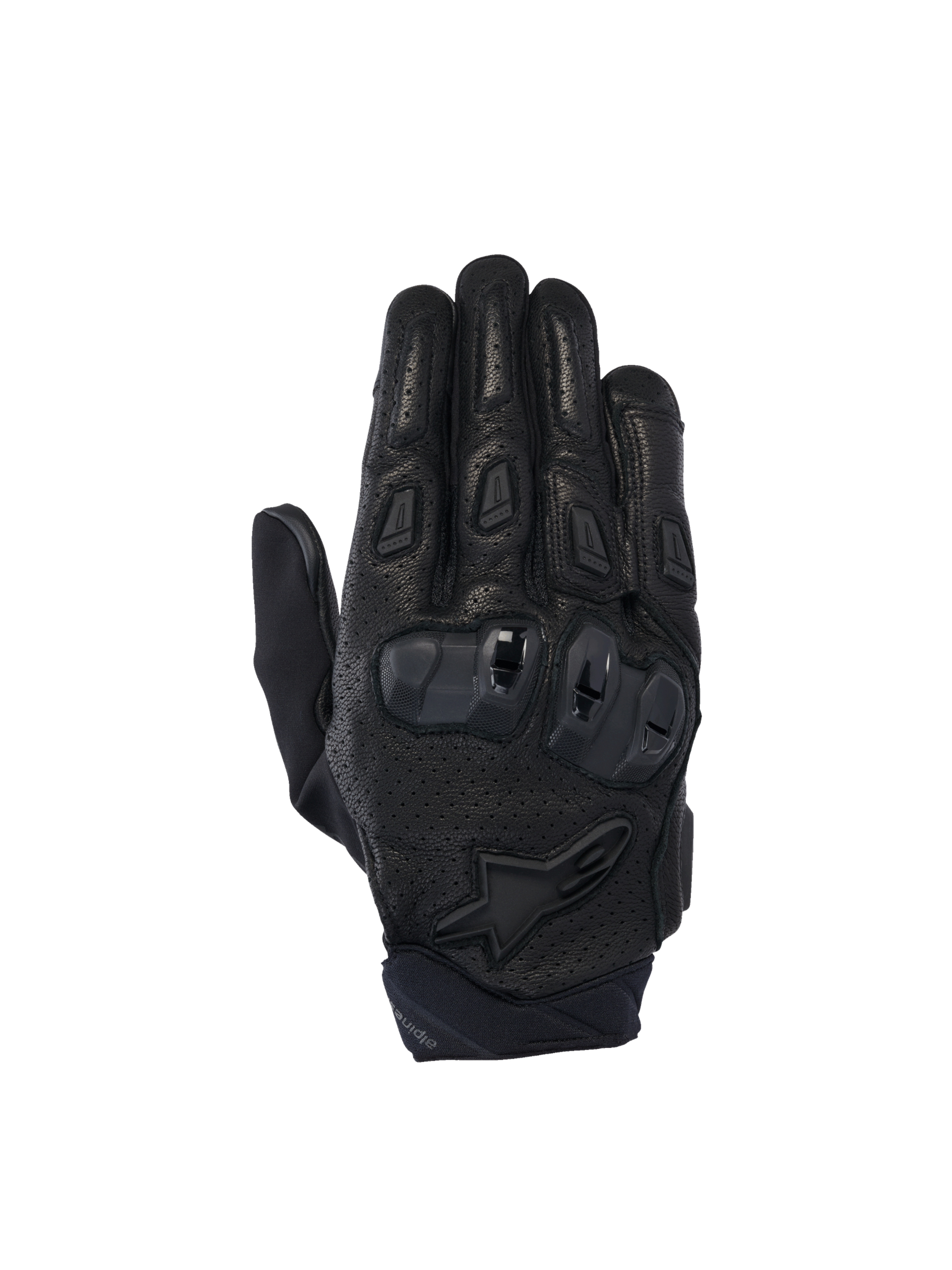 Alpinestars SP X 7 Gloves, Motorcycle Sports Gloves, Black, Perforated Leather, TPU Knuckle Protection, CE Certified