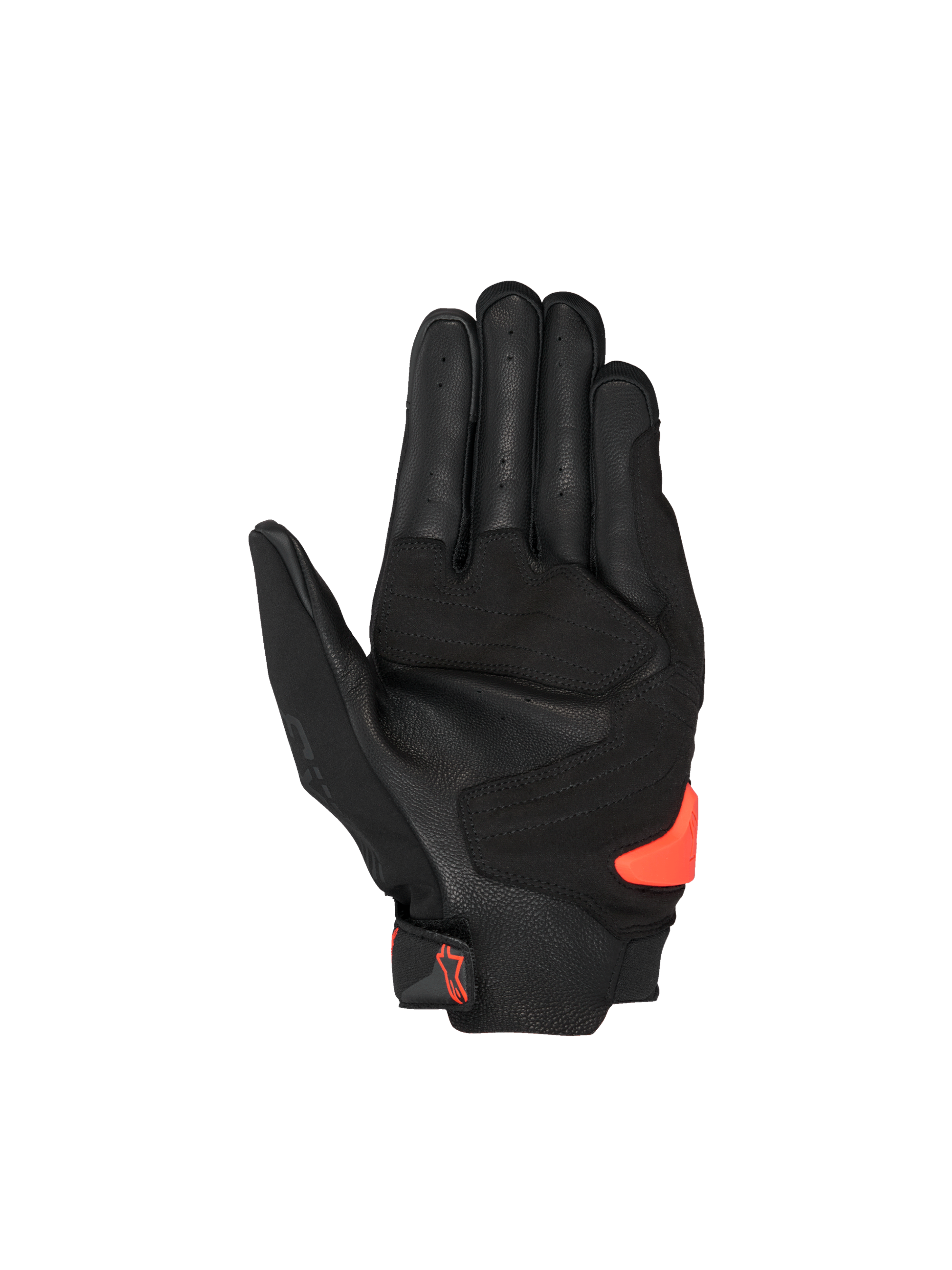 Alpinestars SP X 3 Gloves, Men's Black and Red Motorcycle Racing Gloves with a perforated leather palm and protective sliders.