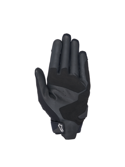 Alpinestars SP X 3 Gloves, black motorcycle racing gloves with perforated leather palm and synthetic overlays.