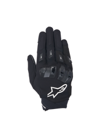 Alpinestars SP X 3 Gloves, men's motorcycle racing gloves in black and white with TPU knuckle protection and mesh panels.