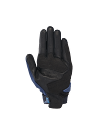 Alpinestars SP X 3 Gloves for road racing, featuring a perforated black leather palm with dark blue accents.