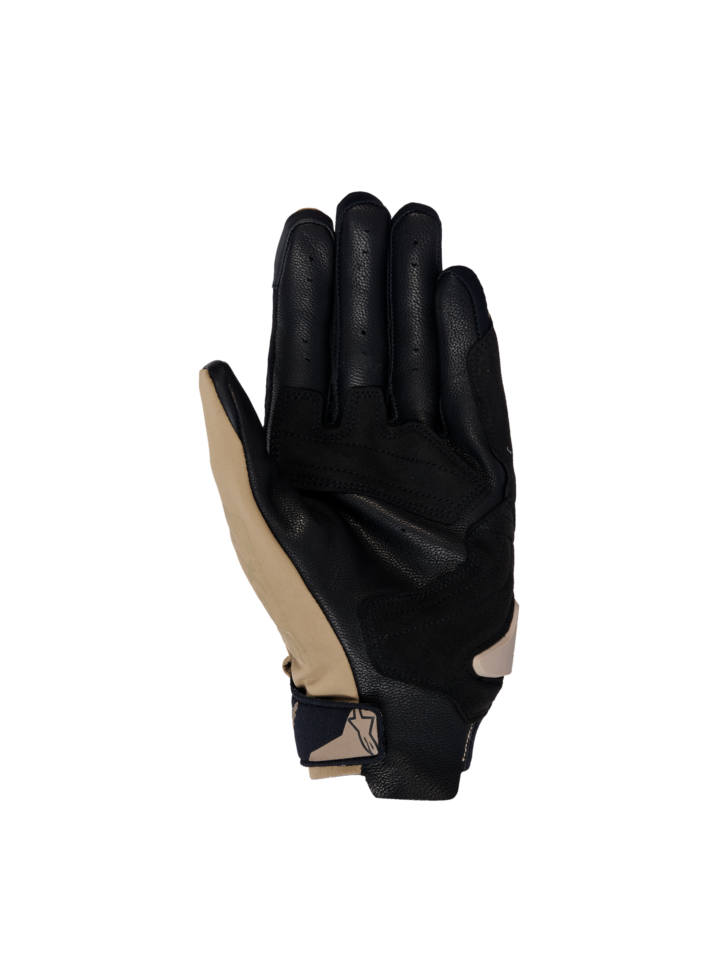 Alpinestars SP X 3 Men's Gloves, motorcycle sport racing gear in black and brown, featuring a perforated leather palm.