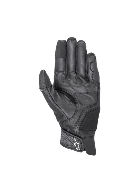 Alpinestars Morph Sport Gloves, black leather and textile motorcycle sport gloves with touchscreen fingertips.