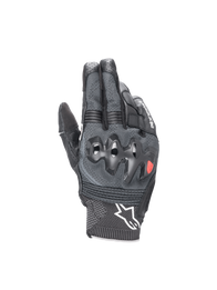 Alpinestars Morph Sport Gloves, black and gray motorcycle racing gloves with MorphTech Weave and impact knuckle protection.