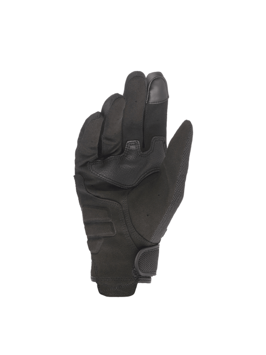 Alpinestars Copper Gloves, black urban motorcycle gloves with a synthetic suede palm for commuter road riding.