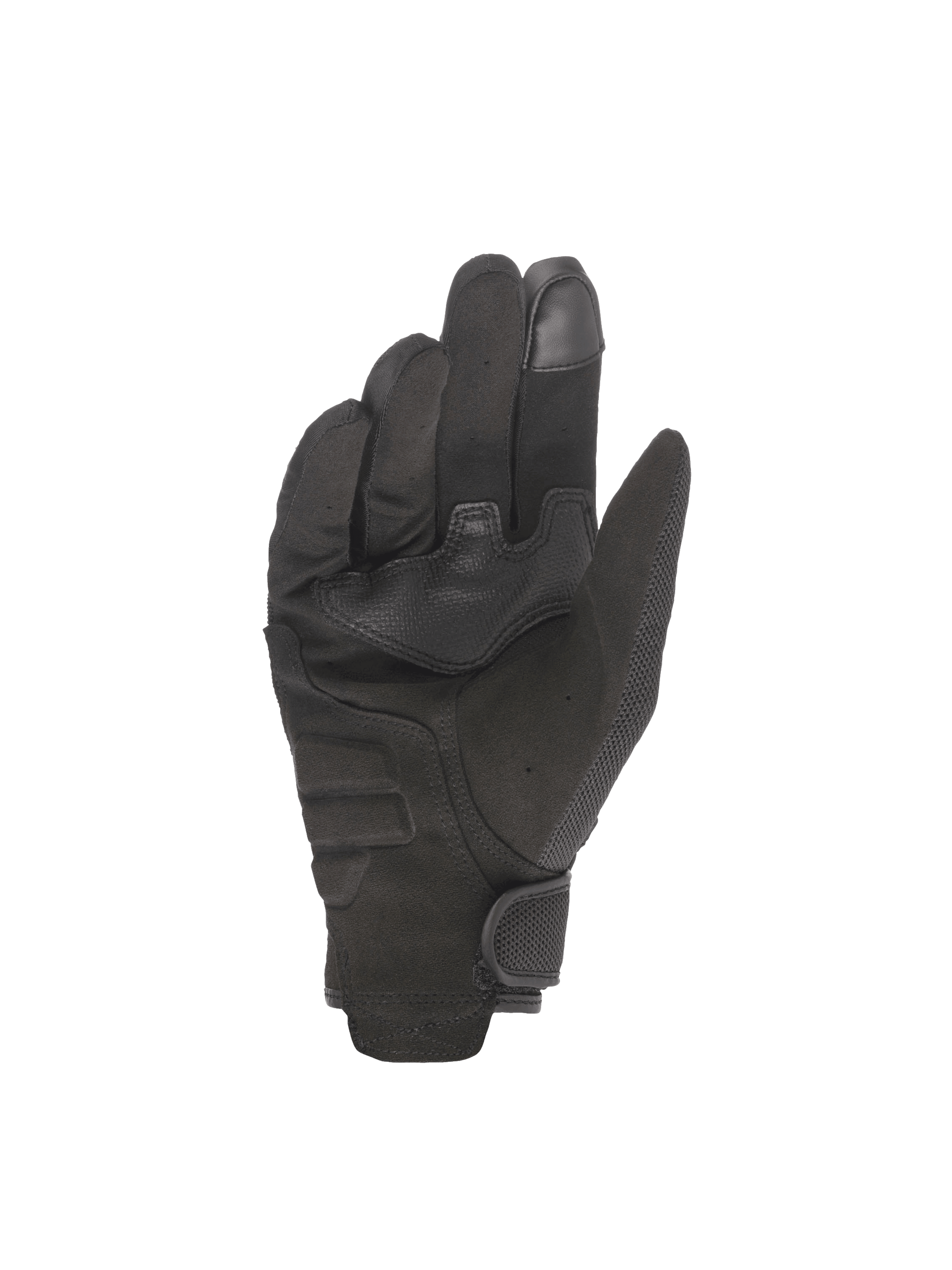 Alpinestars Copper Gloves, black urban motorcycle commuter gloves with a synthetic suede palm and touchscreen fingertip.