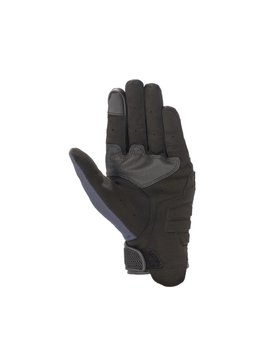 Alpinestars Copper Gloves, Blue and Black urban motorcycle gloves, synthetic suede palm with touchscreen compatibility.