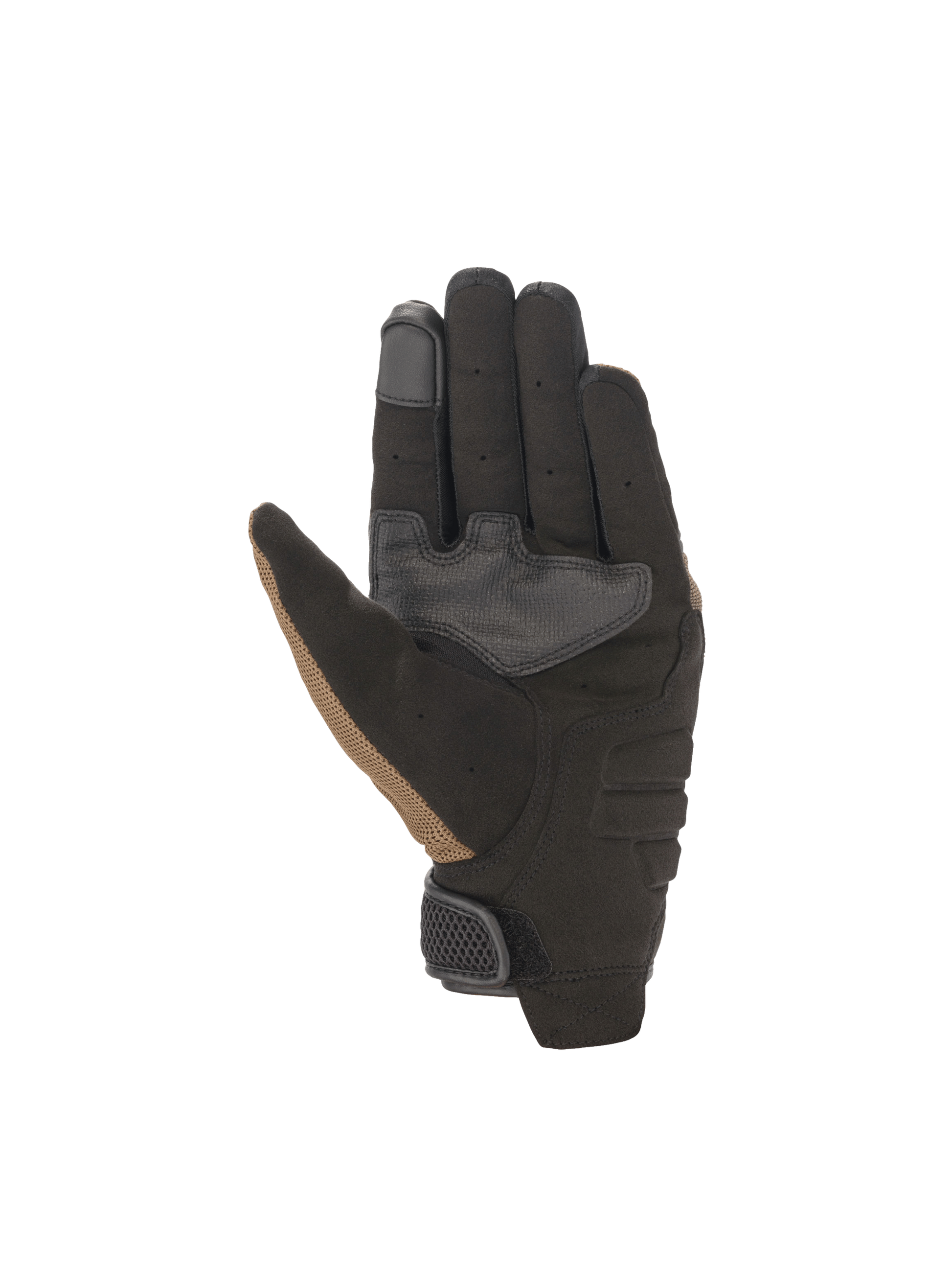 Alpinestars Copper Gloves, brown and black urban motorcycle gloves with reinforced suede palms and touchscreen fingertips.