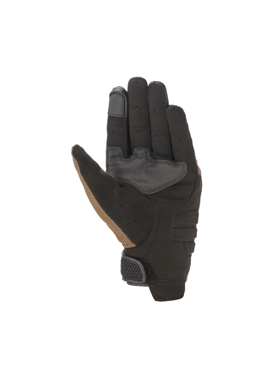 Alpinestars Copper Gloves, brown and black urban motorcycle gloves with reinforced suede palms and touchscreen fingertips.
