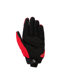 Alpinestars SP X 1 Gloves, Sport Motorcycle Gloves, Bright Red and Black, palm view showing synthetic leather palm with reinforced zones, red stretch fabric on the side and thumb, black cuff with a small white Astars logo pull tab, and red TPR palm slider