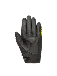 Alpinestars SMX-1 Air V2 Men's Gloves, black and yellow fluo motorcycle gloves with a reinforced leather palm.