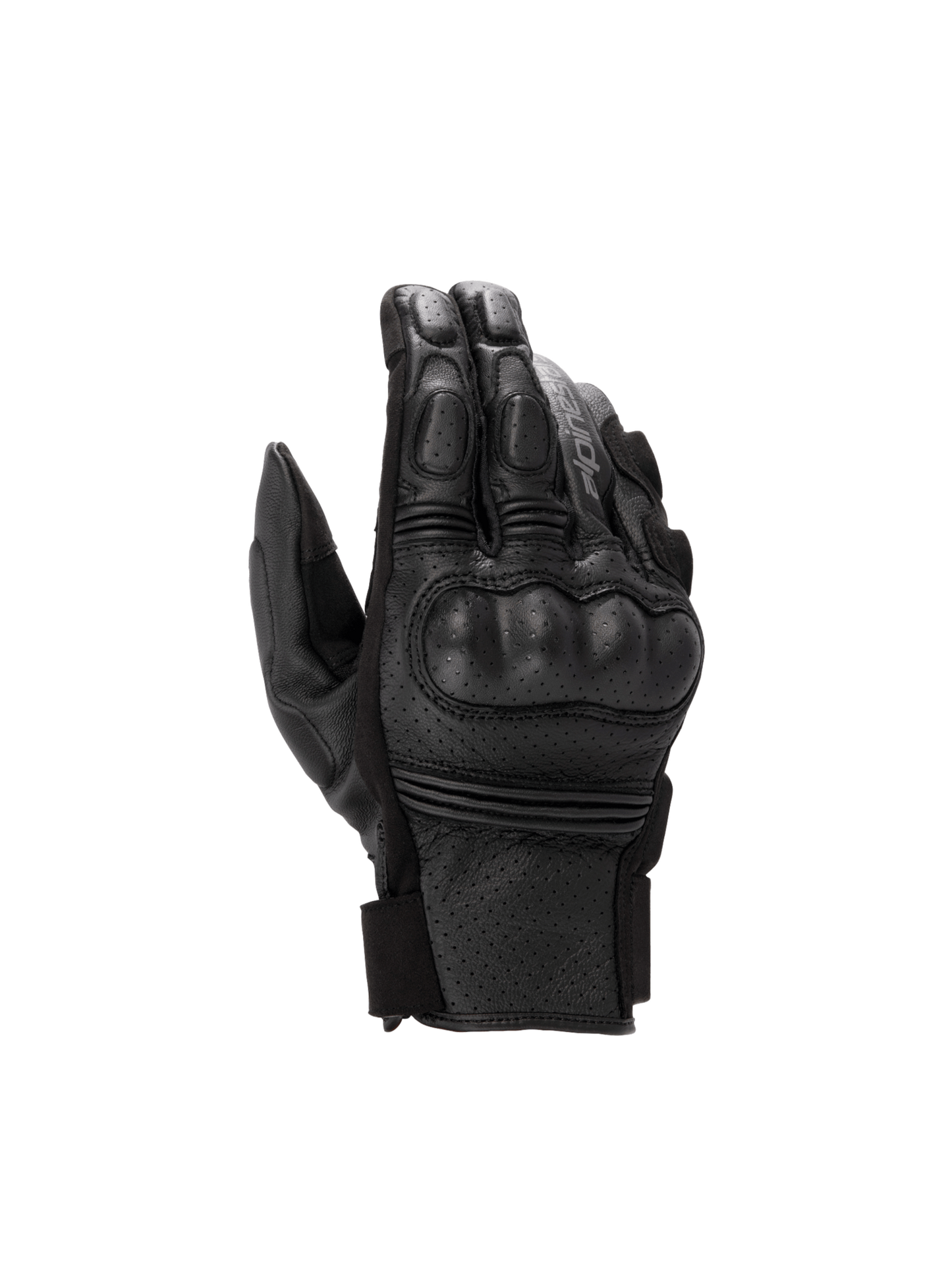 Alpinestars Phenom Leather Air Gloves, Black Men's Motorcycle Sport Gloves, Perforated Leather with Hard Knuckle Protection.