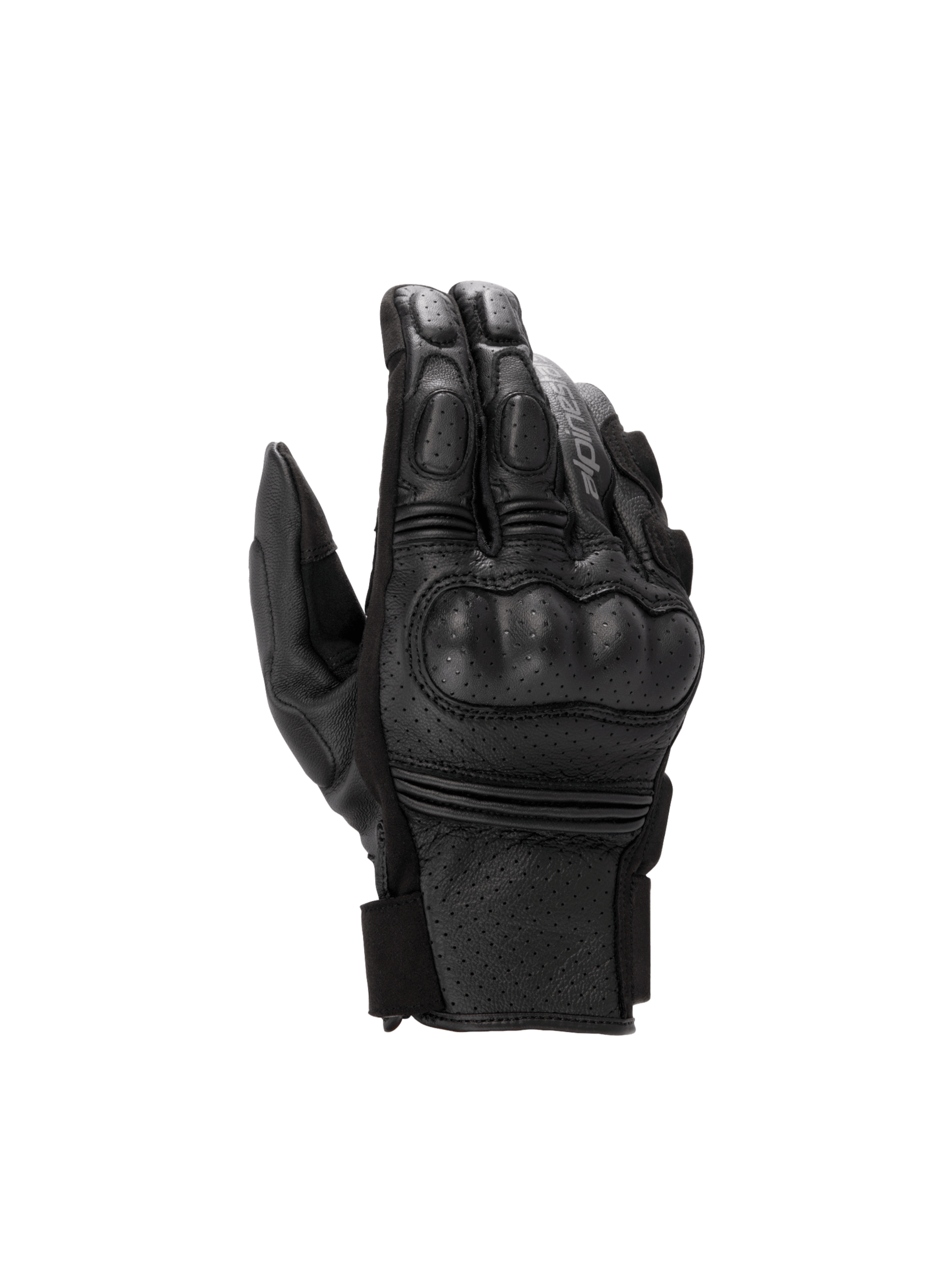 Alpinestars Phenom Leather Air Gloves, Black Men's Motorcycle Sport Gloves, Perforated Leather with Hard Knuckle Protection.
