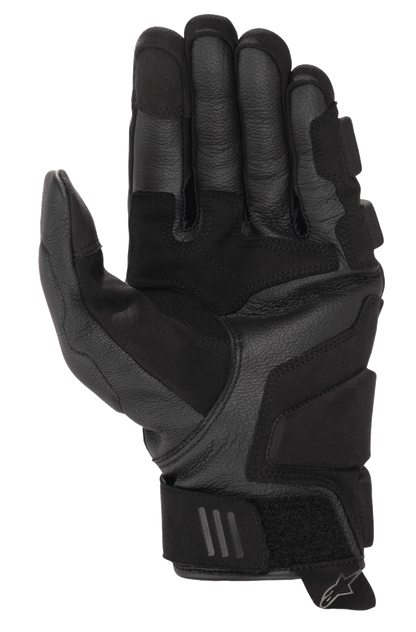Alpinestars Phenom Leather Air Gloves, Motorcycle Gloves, Black, palm view featuring premium goat leather construction, reinforced padding, and adjustable wrist strap with branding
