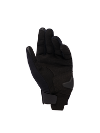Alpinestars Reef Women's V2 Gloves, Palm View, Black Hawaiian Ocean, short-cuff women's motorcycle gloves featuring synthetic suede palm, touchscreen-compatible fingertips, and adjustable hook-and-loop wrist closure.