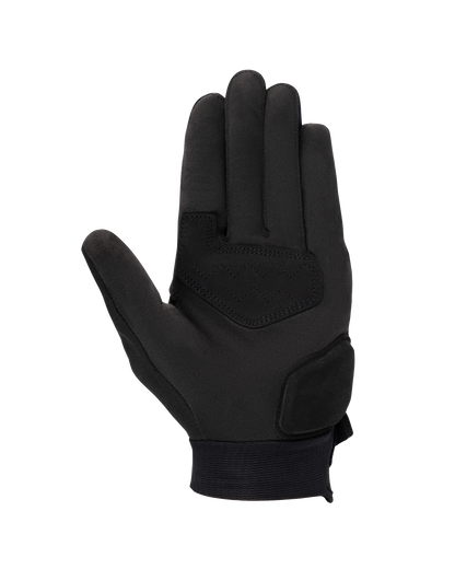 Alpinestars Stated Women's Gloves, Black, palm view featuring synthetic suede construction, reinforced palm and thumb for abrasion resistance, sleek urban motorcycle design