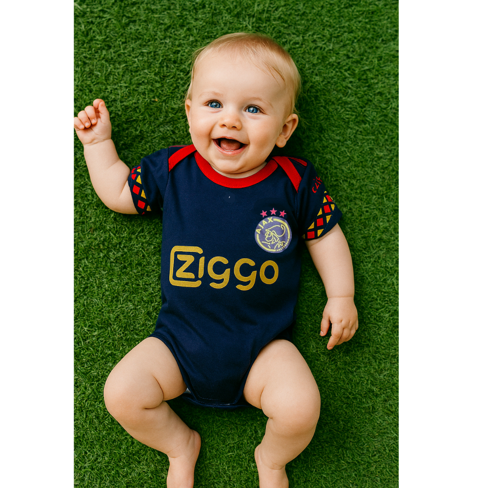 Limited AJAX Away soccer jersey baby romper Fan Edition | 100% cotton - baby romper image 1