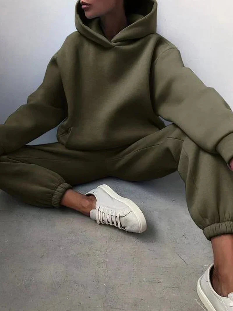 Two - Piece Tracksuit Set - Military Green - XXXL - 42275245555781