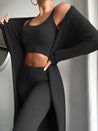 3 - Piece Fuzzy Fleece Loungewear Set - Black - Xl - 42275241033797