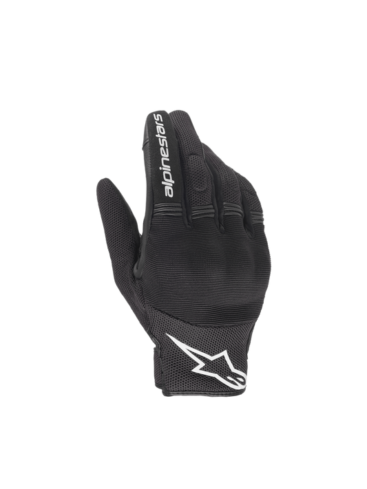 Alpinestars Copper Gloves, black and white urban motorcycle gloves featuring lightweight textile mesh.