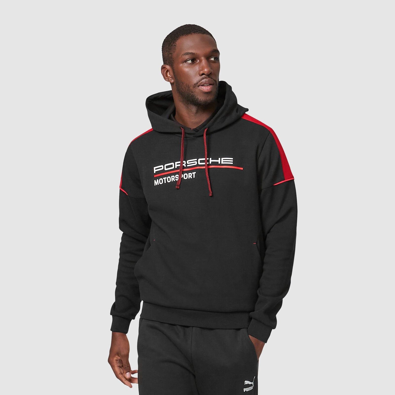PORSCHE FW MENS HOODED SWEAT - black