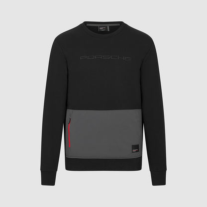 PORSCHE FW UTILITY CREW SWEAT - black