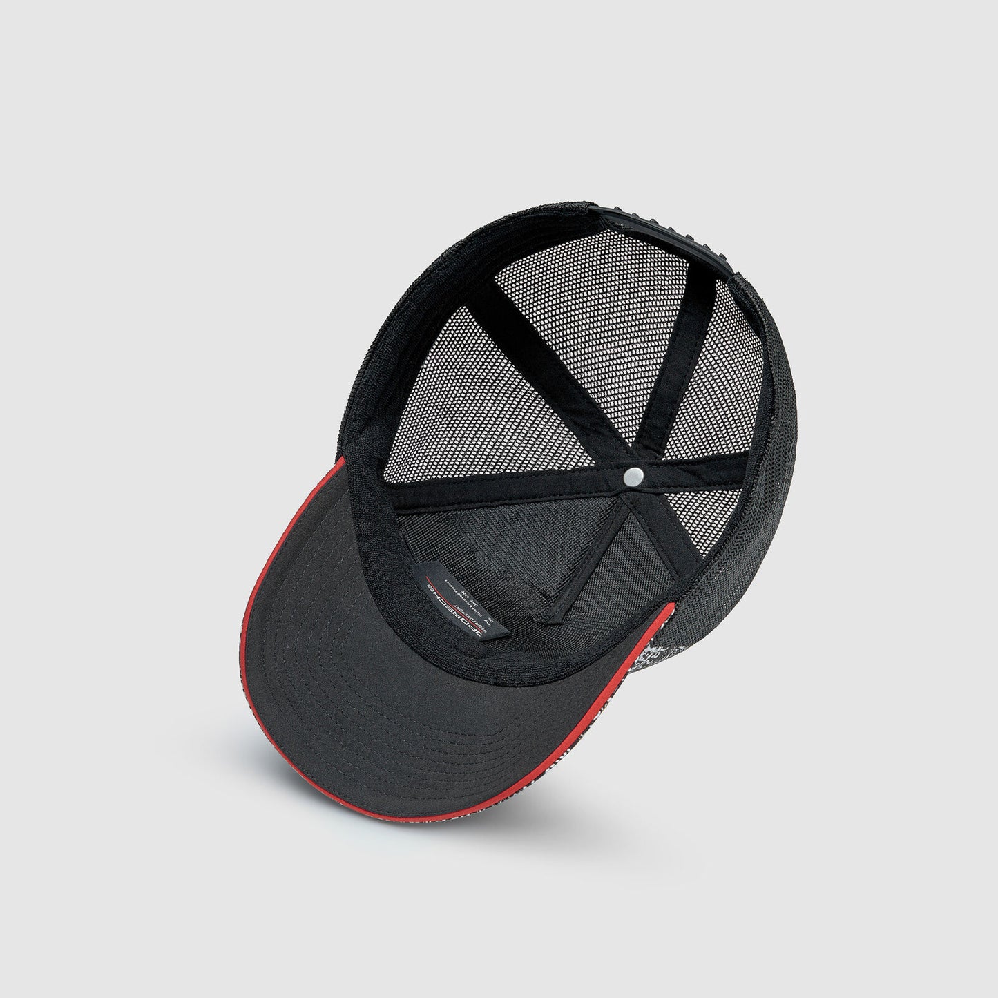 PORSCHE FW QUOTED AOP TRUCKER CAP - black