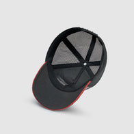 PORSCHE FW QUOTED AOP TRUCKER CAP - black