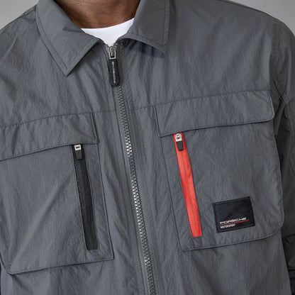 PORSCHE FW MENS UTILITY OVERSHIRT - grey