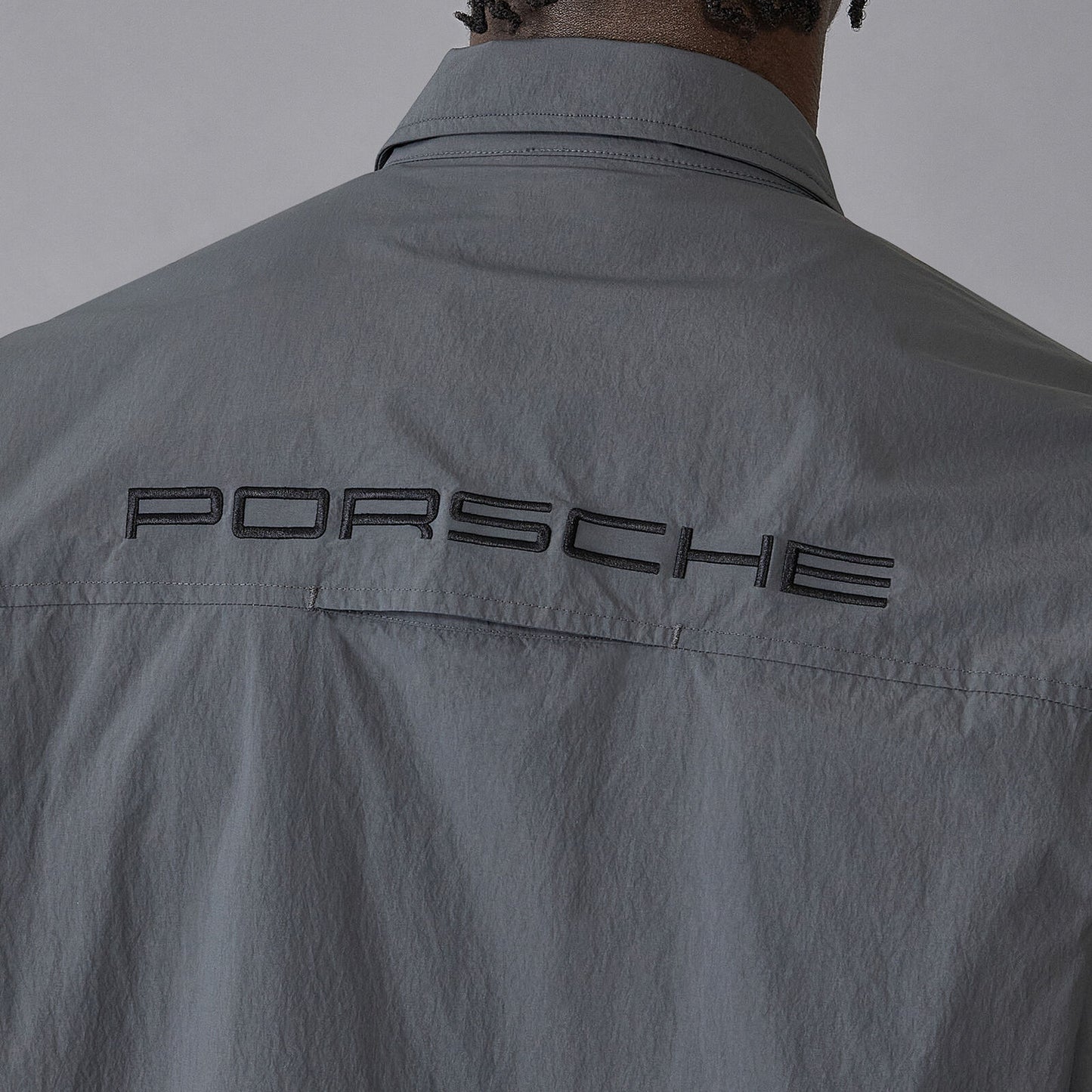 PORSCHE FW MENS UTILITY OVERSHIRT - grey