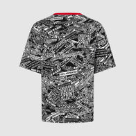 PORSCHE FW AOP OVERSIZED TEE - black