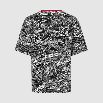 PORSCHE FW AOP OVERSIZED TEE - black