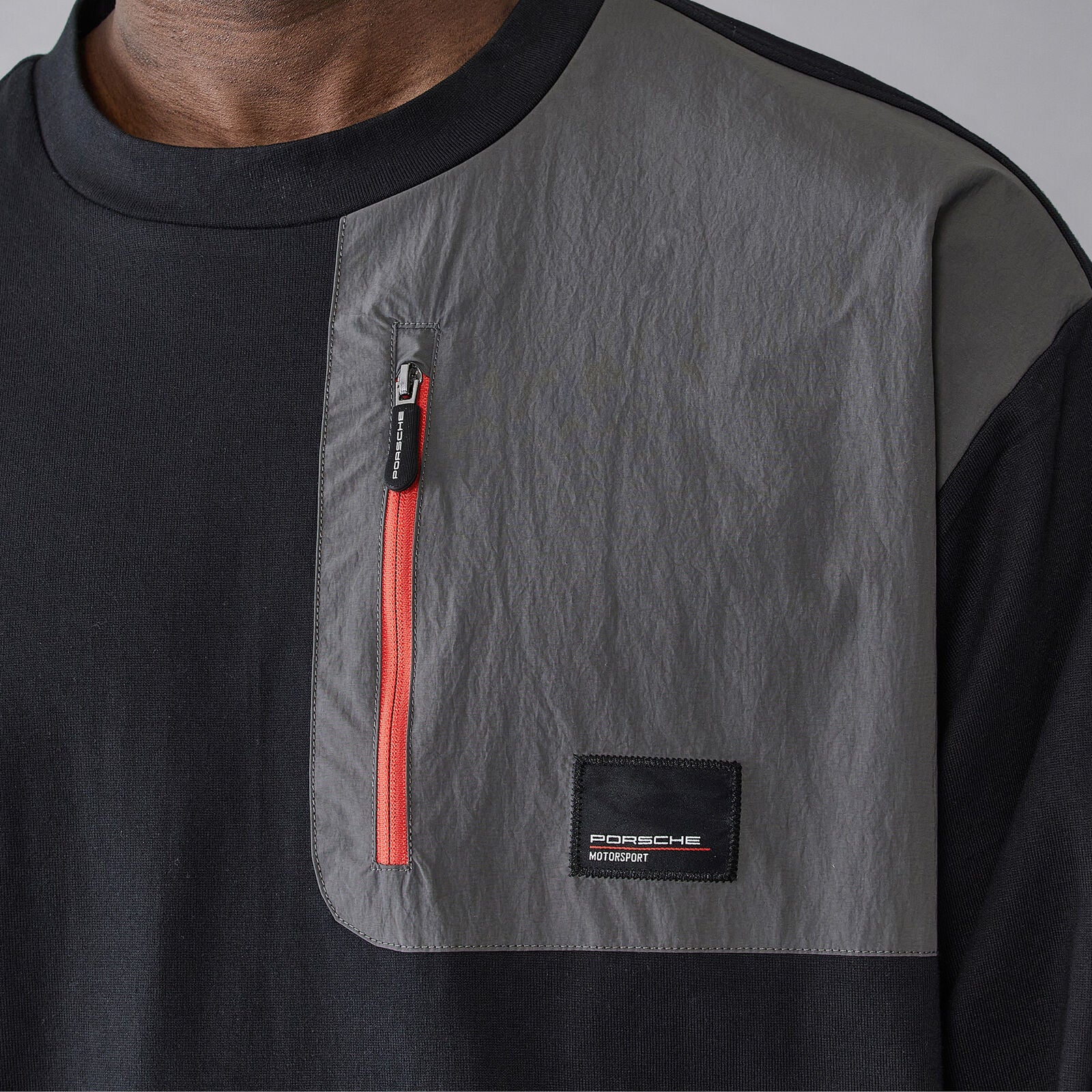 PORSCHE FW MENS UTILITY LS TEE - black
