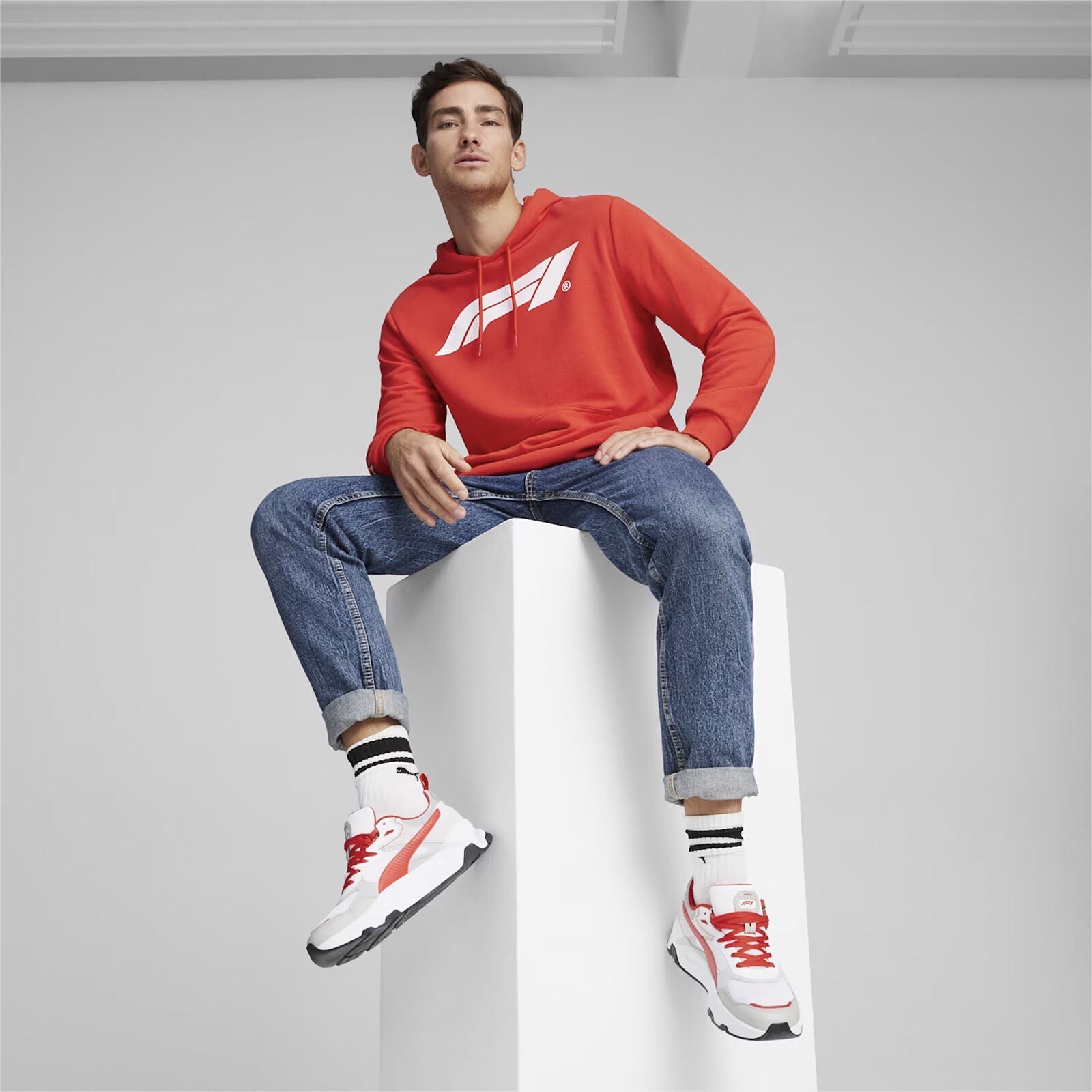 F1 ESS MENS LOGO HOODY - red