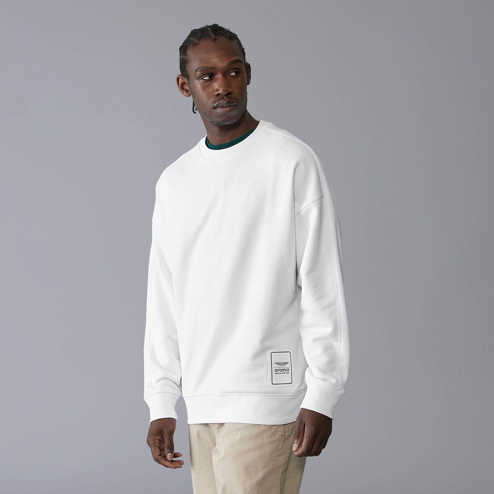 AMF1 FW LOGO CREW SWEAT - white