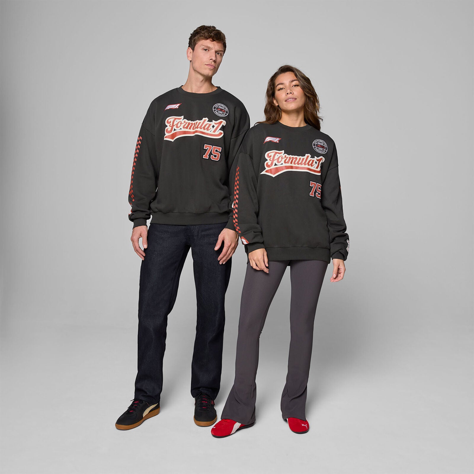 F1 FW HERITAGE GRAPHIC CREW SWEAT - black