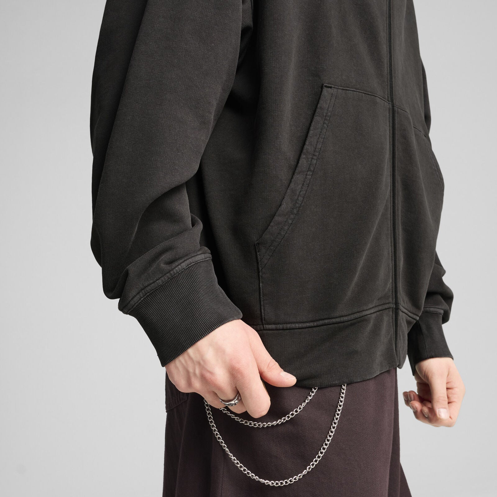 F1 LS GRAPHIC FULL ZIP HOODIE - black