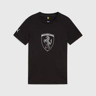 SF LS RACE KIDS TONAL BIG SHIELD TEE - black