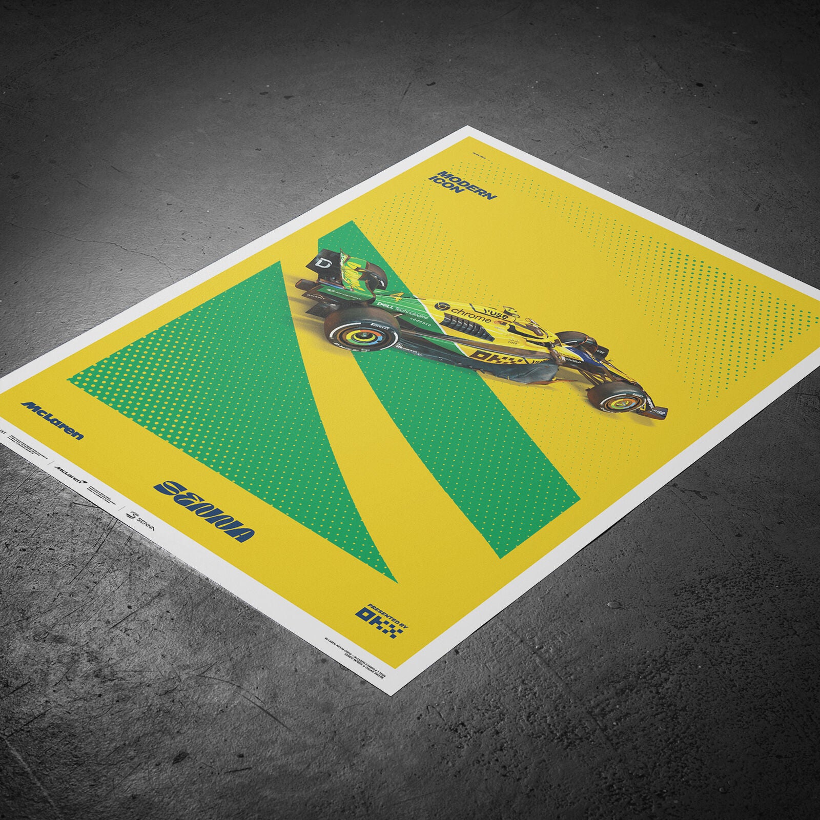 MCL MONACO SENNA LIVERY POSTER - yellow