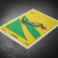 MCL MONACO SENNA LIVERY POSTER - yellow