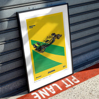 MCL MONACO SENNA LIVERY POSTER - yellow
