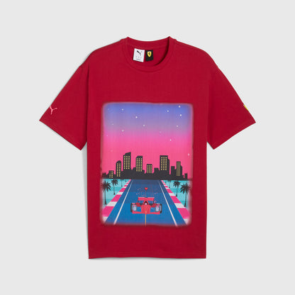 SF LS MIAMI GRAPHIC TEE II - tibetan red